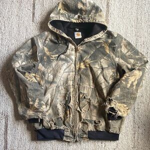 R A R E Carhartt Camo Hooded Zip Jacket